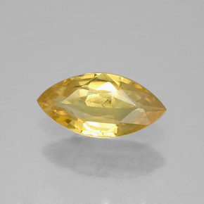 Zafiro amarillo natural de 0,59 ct, marquesa, VS