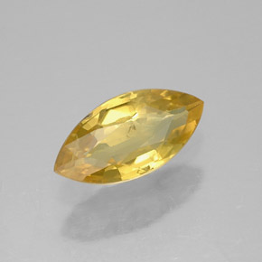 Zafiro amarillo natural de 0,59 ct, marquesa, VS