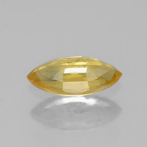 Zafiro amarillo natural de 0,59 ct, marquesa, VS