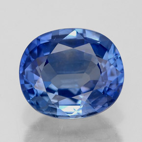 Zafiro azul natural de 2,33 ct, corte óvalo, VVS-VS