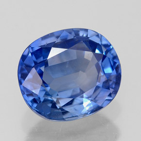 Zafiro azul natural de 2,33 ct, corte óvalo, VVS-VS