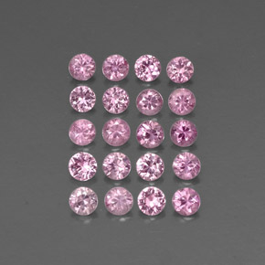 Gemas de zafiro rosa natural de  ct, corte redondo, VVS-VS
