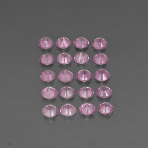 Gemas de zafiro rosa natural de  ct, corte redondo, VVS-VS