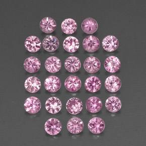 Gemas de zafiro rosa natural de  ct, corte redondo, VVS-VS