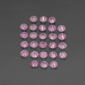 Gemas de zafiro rosa natural de  ct, corte redondo, VVS-VS