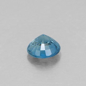 Zafiro azul natural de 0,66 ct, corte redondo, VVS-VS
