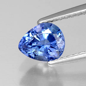 Zafiro azul natural de 1,33 ct, en forma de pera, VS