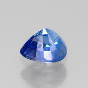 Zafiro azul natural de 1,33 ct, en forma de pera, VS