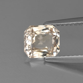 Zafiro amarillo natural de 1,74 ct, corte esmeralda, VS