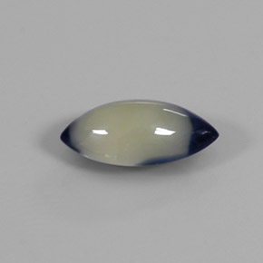 Zafiro bicolor natural de 1,09 ct, marquesa, opaco