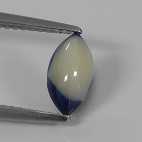 Zafiro bicolor natural de 1,09 ct, marquesa, opaco