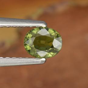Zafiro verde natural de 0,52 ct, corte óvalo, VVS-VS
