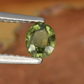 Zafiro verde natural de 0,52 ct, corte óvalo, VVS-VS