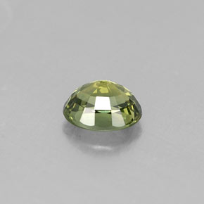 Zafiro verde natural de 0,56 ct, corte óvalo, VS