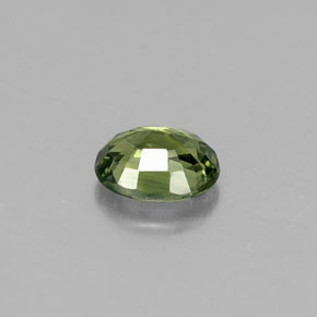 Zafiro verde natural de 0,51 ct, corte óvalo, VS