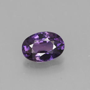 Zafiro violeta natural de 0,55 ct, corte óvalo, VS