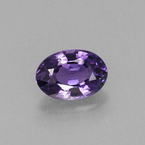 Zafiro violeta natural de 0,61 ct, corte óvalo, VS