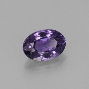 Zafiro violeta natural de 0,61 ct, corte óvalo, VS