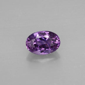 Zafiro violeta natural de 0,70 ct, corte óvalo, VS
