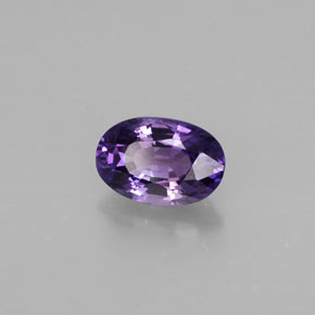 Zafiro violeta natural de 0,70 ct, corte óvalo, VS