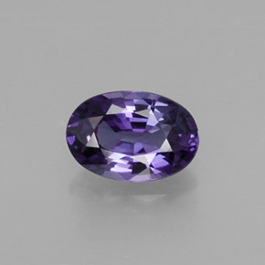 Zafiro violeta natural de 0,56 ct, corte óvalo, VS