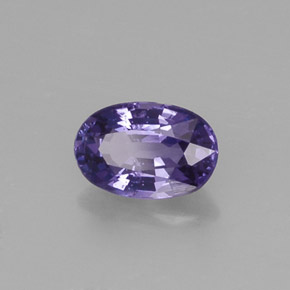Zafiro violeta natural de 0,61 ct, corte óvalo, VS-SI