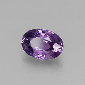 Zafiro violeta natural de 0,61 ct, corte óvalo, VS