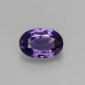 Zafiro violeta natural de 0,56 ct, corte óvalo, VS
