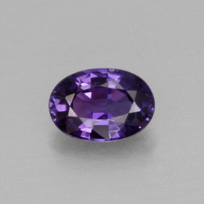 Zafiro violeta natural de 0,64 ct, corte óvalo, VS