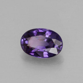 Zafiro violeta natural de 0,64 ct, corte óvalo, VS