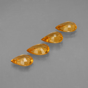 Gemas de zafiro amarillo natural de  ct, en forma de pera, VVS-VS