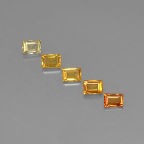 Gemas de zafiro multicolor natural de  ct, baguette, VVS-VS