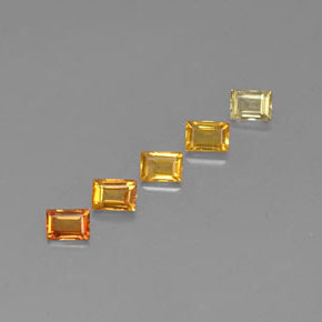 Gemas de zafiro multicolor natural de  ct, baguette, VVS-VS