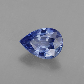 Zafiro azul natural de 1,00 ct, en forma de pera, VVS-VS
