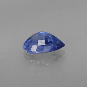 Zafiro azul natural de 1,00 ct, en forma de pera, VVS-VS