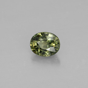 Zafiro verde natural de 0,56 ct, corte óvalo, VVS-VS