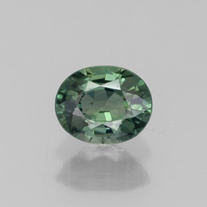 Zafiro verde natural de 0,48 ct, corte óvalo, VVS-VS