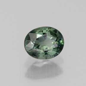 Zafiro verde natural de 0,48 ct, corte óvalo, VVS-VS