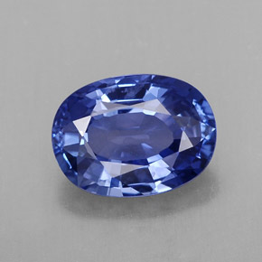 Zafiro azul natural de 2,23 ct, corte óvalo, VS