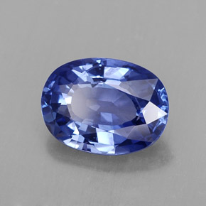 Zafiro azul natural de 2,23 ct, corte óvalo, VS