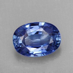 Zafiro azul natural de 2,32 ct, corte óvalo, VVS-VS