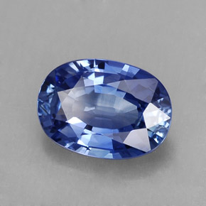 Zafiro azul natural de 2,32 ct, corte óvalo, VVS-VS