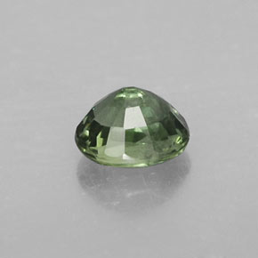 Zafiro verde natural de 0,64 ct, corte óvalo, SI