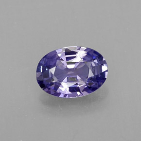 Zafiro violeta natural de 0,53 ct, corte óvalo, SI