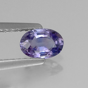 Zafiro violeta natural de 0,57 ct, corte óvalo, VVS-VS