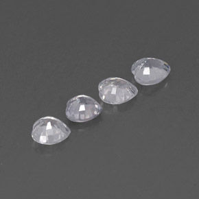 Gemas de zafiro blanco natural de  ct, forma de corazón, VVS