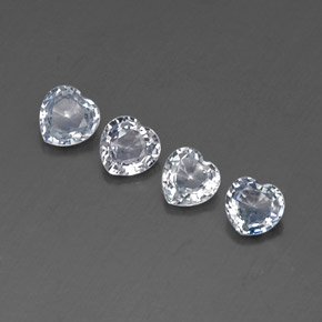 Gemas de zafiro azul natural de  ct, forma de corazón, VVS