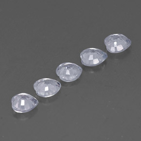 Gemas de zafiro blanco natural de  ct, forma de corazón, VVS