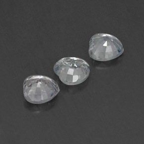 Gemas de zafiro blanco natural de  ct, forma de corazón, VVS