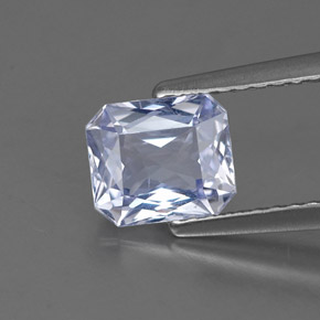 Zafiro violeta natural de 1,37 ct, corte esmeralda, VS-SI